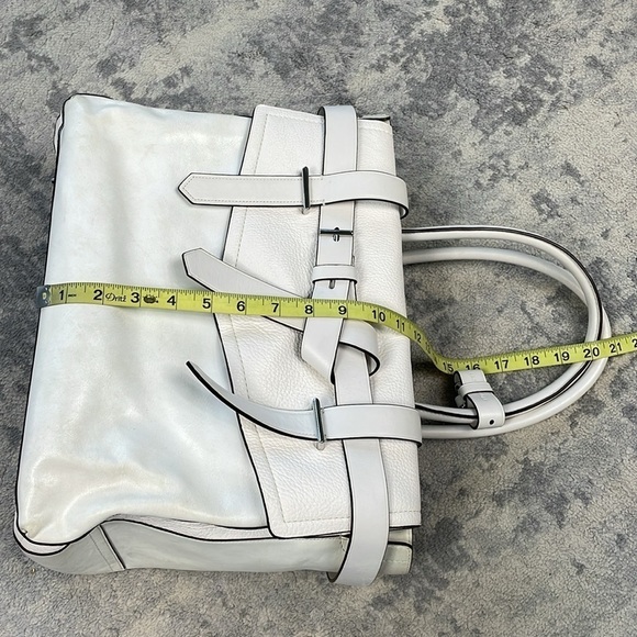 Reed Krakoff Large Boxer Tote Bag Purse White Leather Travel Business - Picture 4 of 16